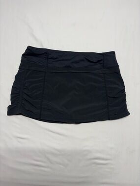 lululemon wet/dry/warm Black Athletic Skirt with Moisture-Wick Waistband